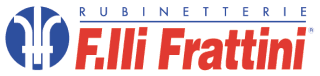 Logo delle Rubinetterie F.lli Frattini in testo blu e rosso con icona stilizzata di un rubinetto.