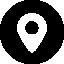 Black location pin icon within a black circle.
