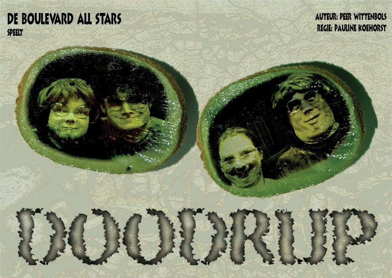 Green-tinted album cover with three faces and large stylized text reading “DOODRIJP”