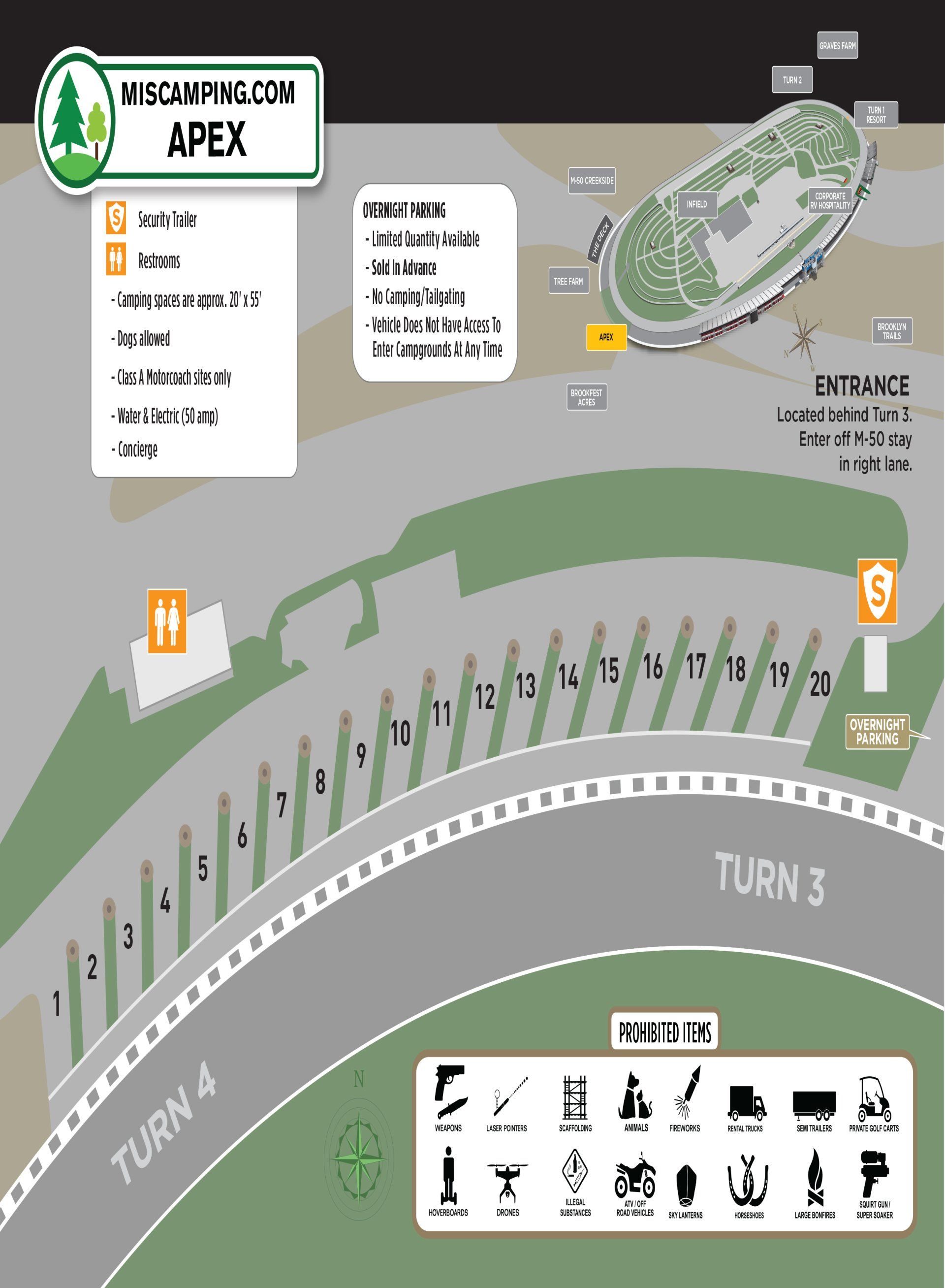Click to download PDF Apex Campground - Michigan International Speedway