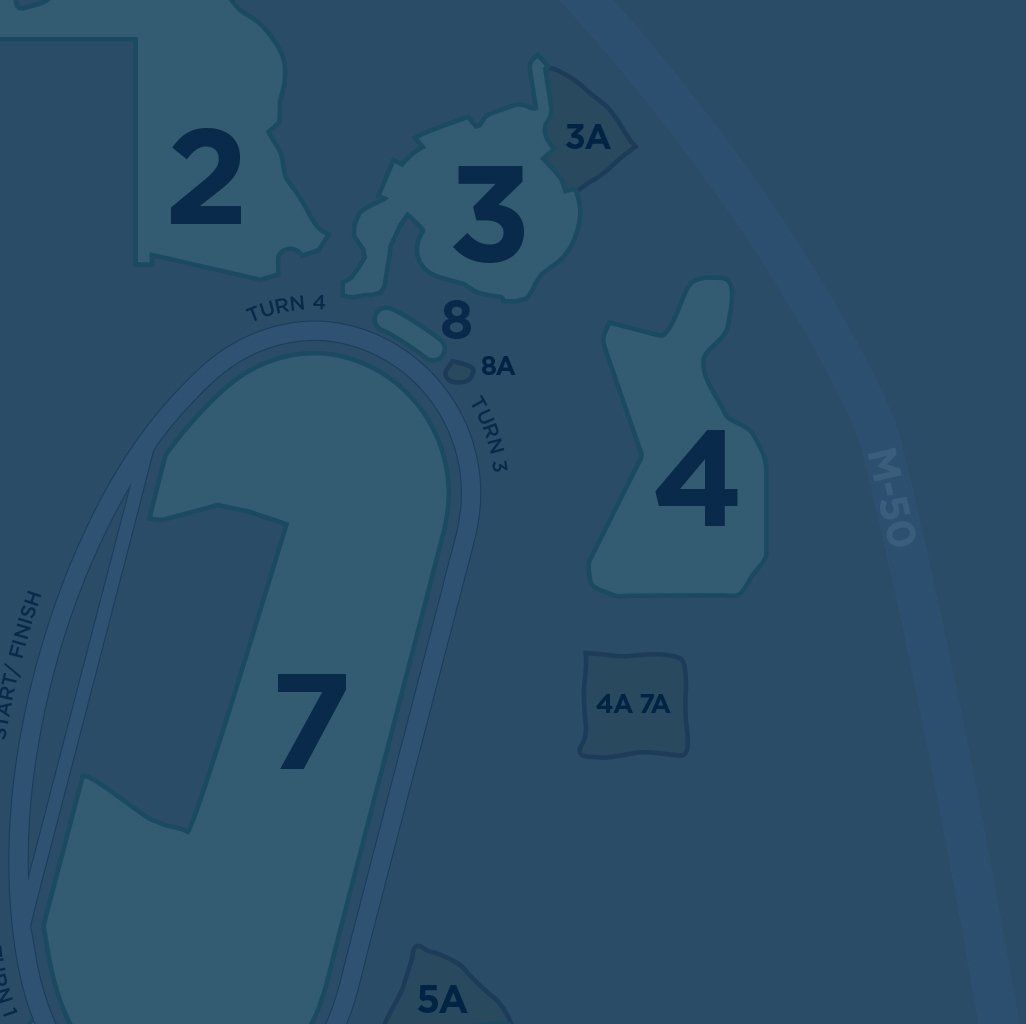 Map overview at Michigan International Speedway