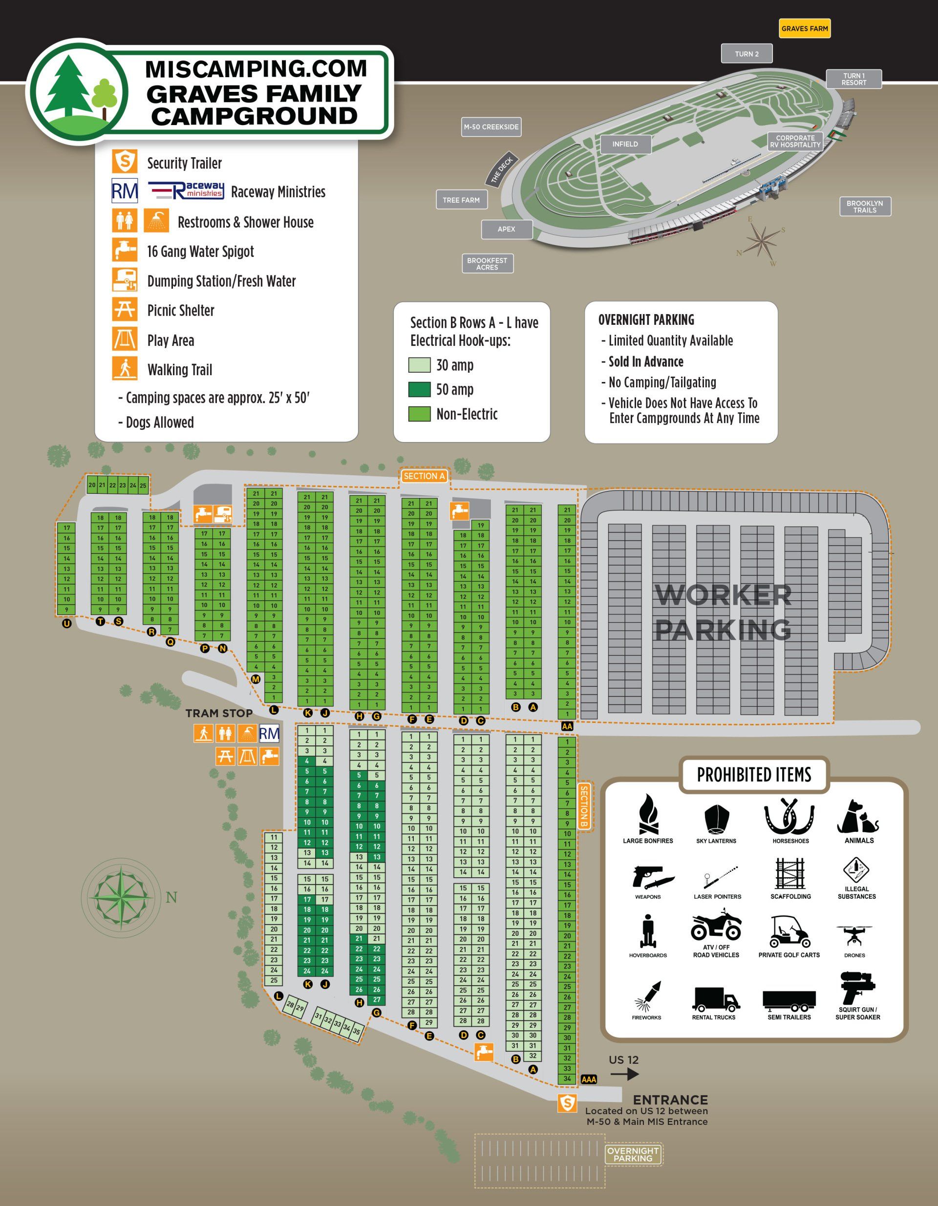 Click to download PDF Graves Farm Map - Michigan International Speedway