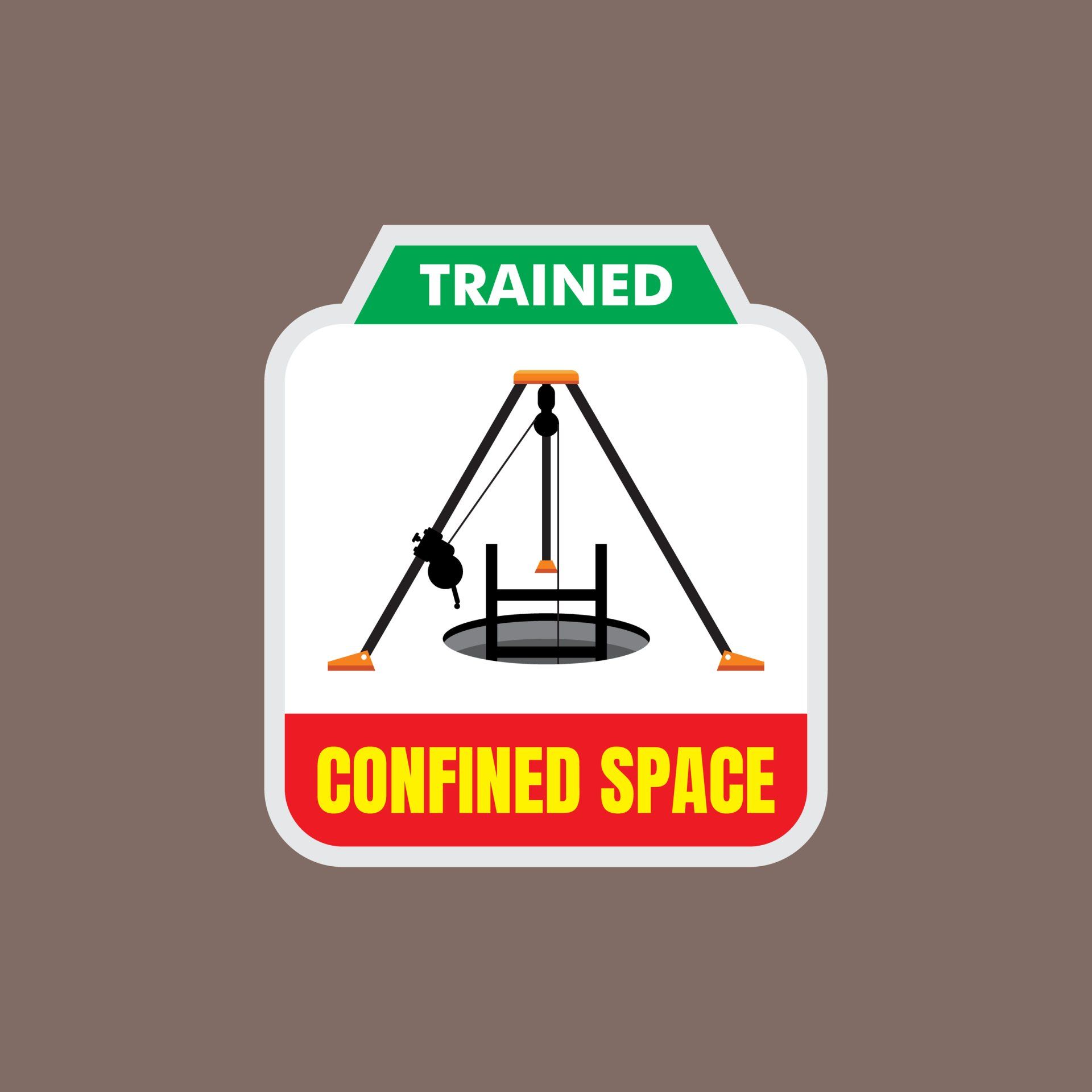 Confined Space Trained Sticker — Cable & Pipe Locations in Woolgoolga, NSW
