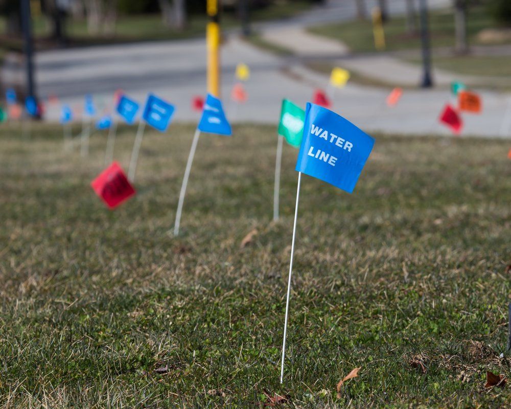 Utilities Location Flag Marking Underground Water — Cable & Pipe Locations in Woolgoolga, NSW