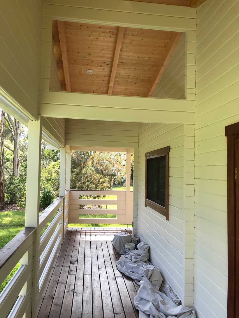 painting on a porch