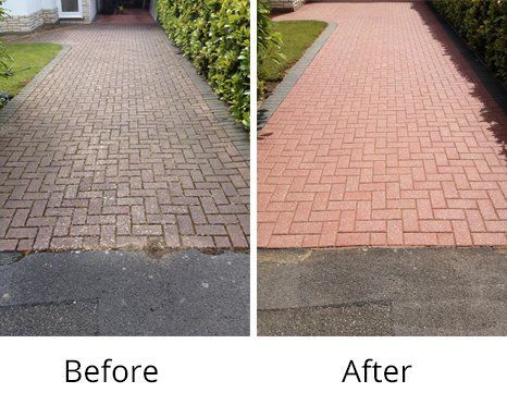 Cleaned and sealed by All Surface Care block paving driveway cleaned