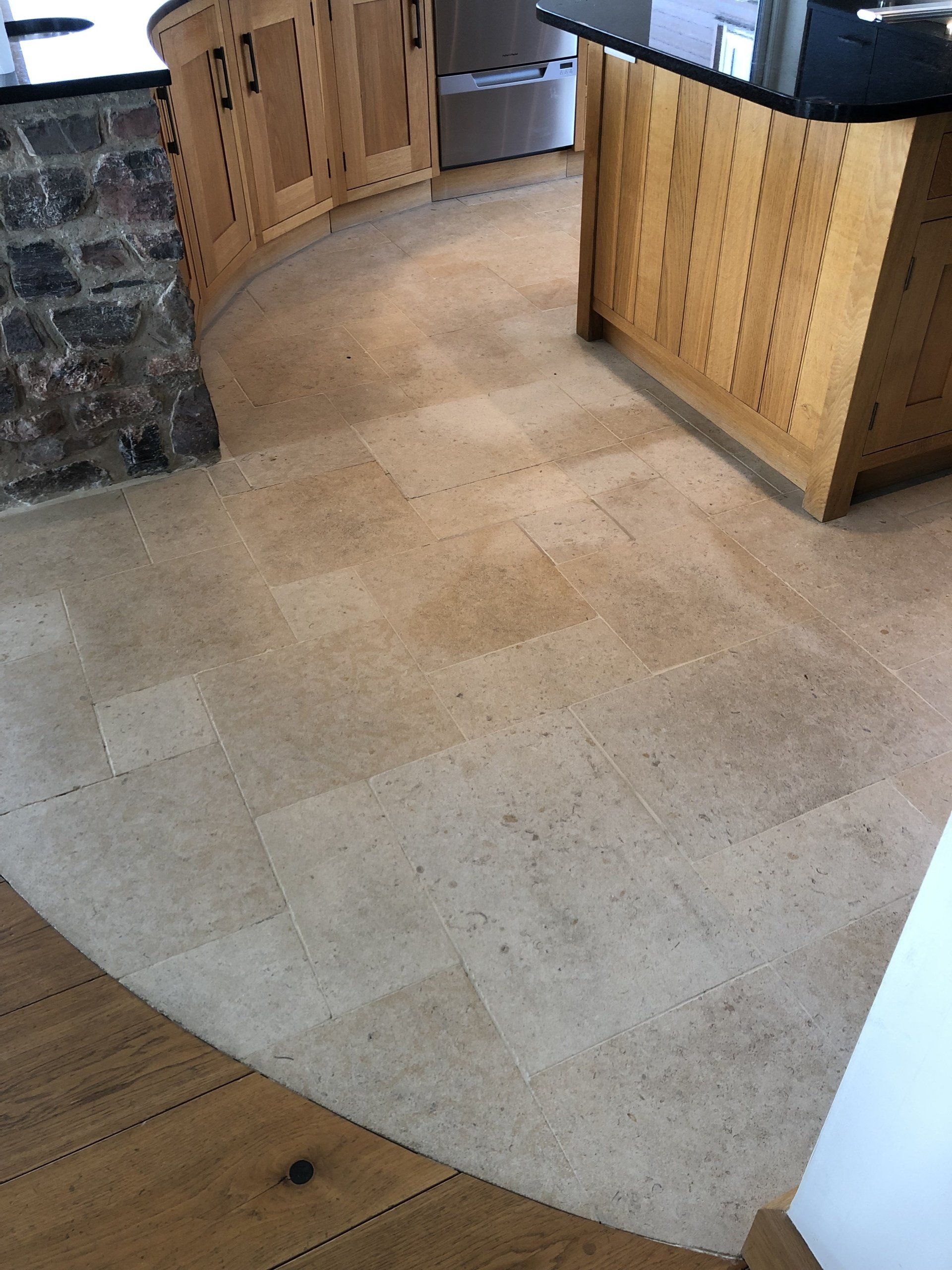 Stone floor cleaned & HD sealed in Bournemouth Dorset by All Surface Care