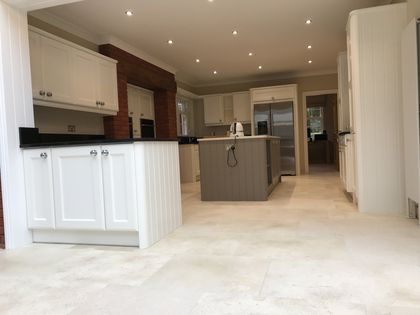cleaned limestone floor