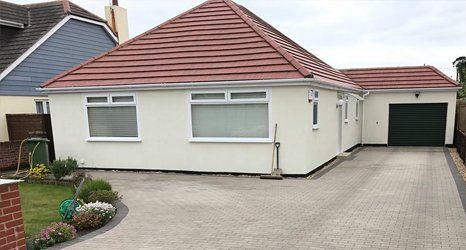 walls & roof softwashed house cleaned