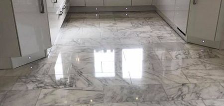Marble polished by All Surface Care shine in marble floor