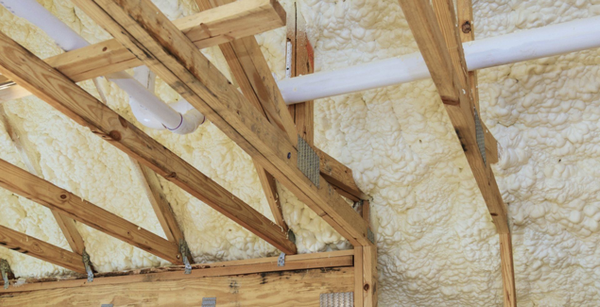 spray foam insulation around heating and cooling