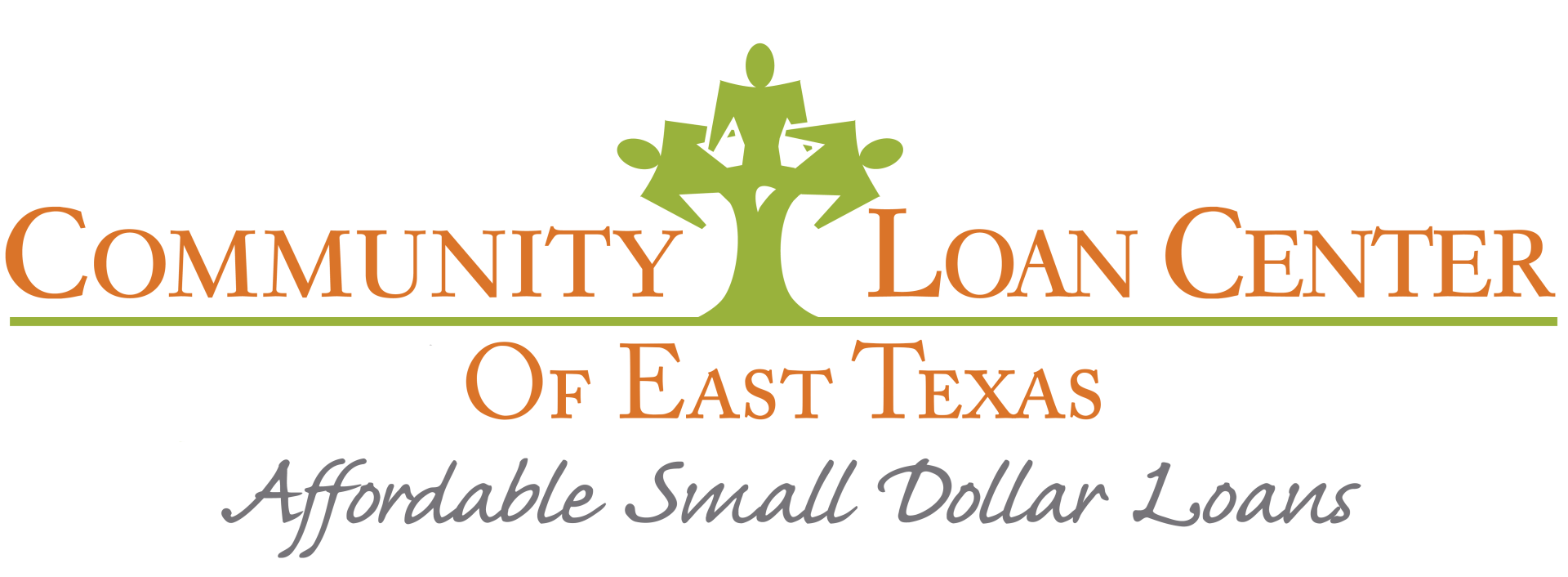 A logo for the community loan center of east texas