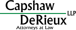 The logo for capshaw de rieux llp attorneys at law