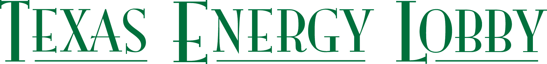 The logo for texas energy lobby is green and white