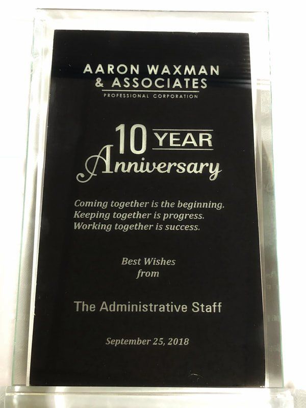 aaron waxman and associates 10 year anniversary