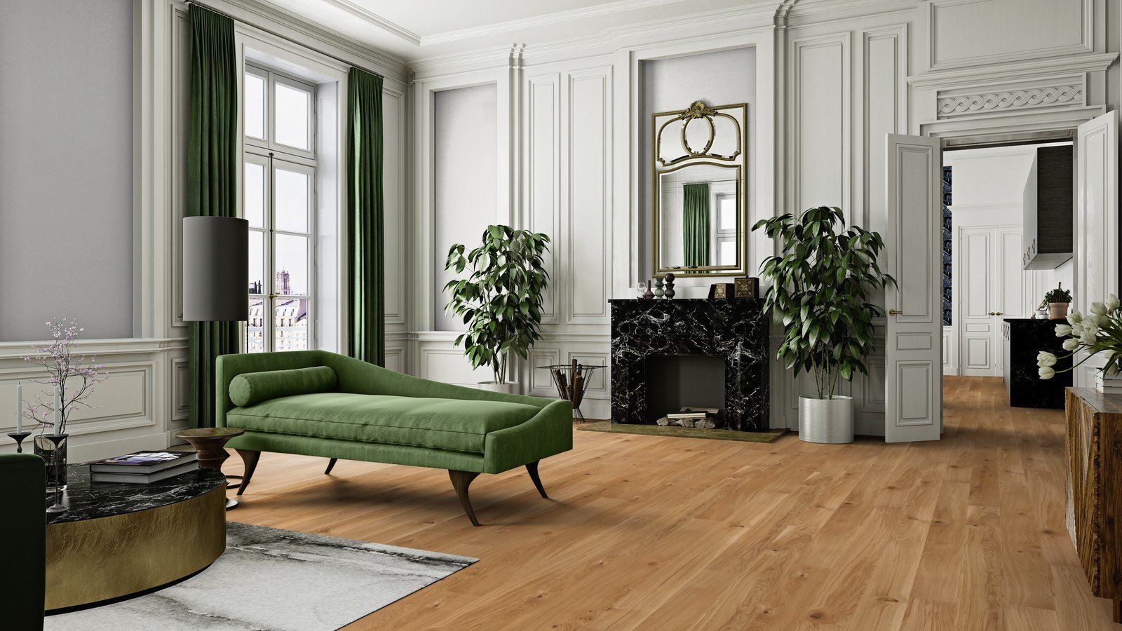 Large lounge with laminate floor