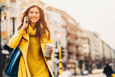 Tenant on her Cell phone