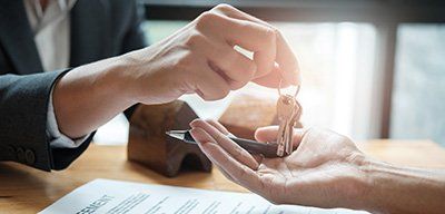 Pet Friendly Rental Houses — Agent Giving a Key in Pleasanton, CA Pet Friendly Rental Houses — Agent Giving a Key in Pleasanton, CA