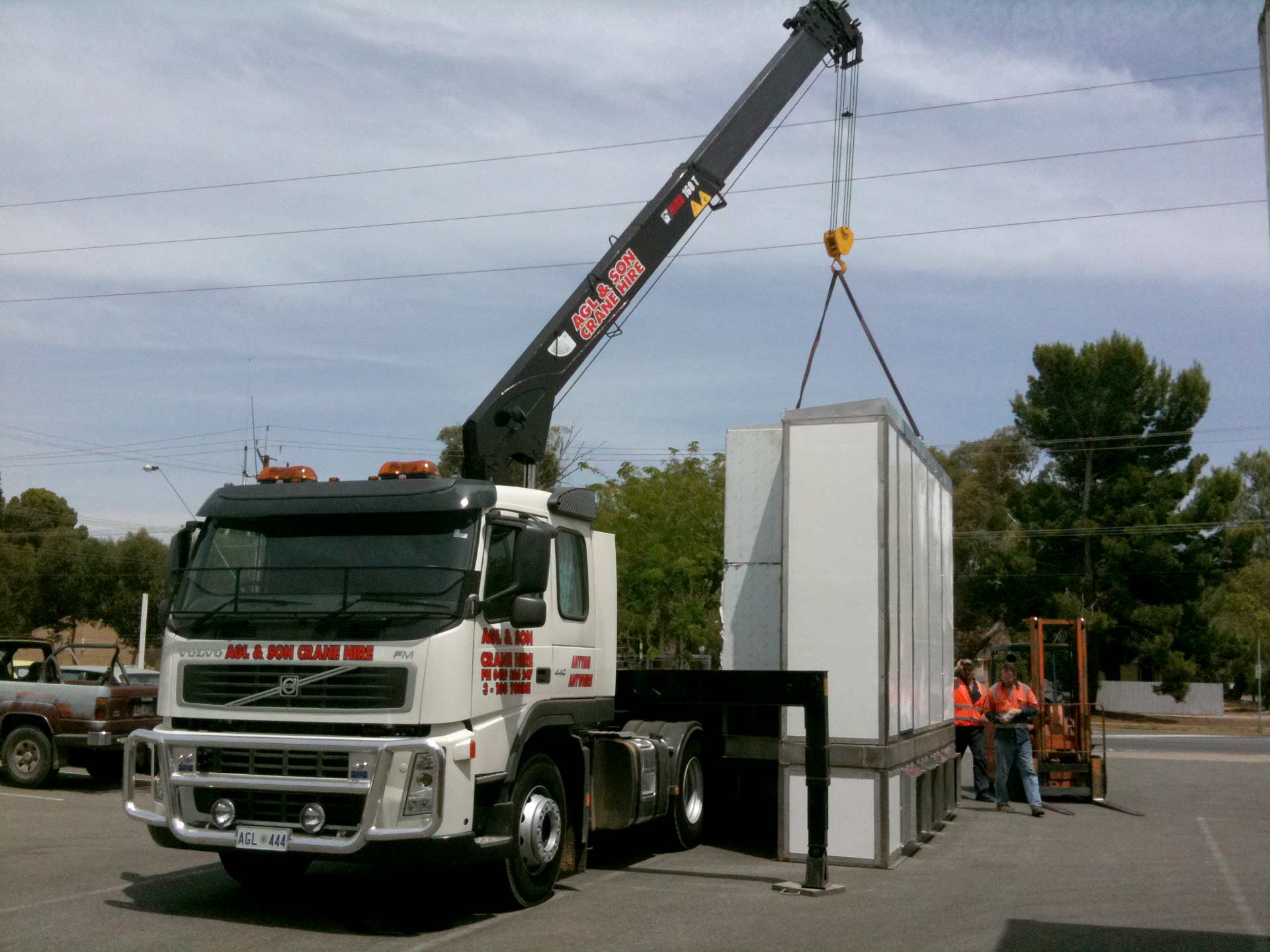 crane working at airport