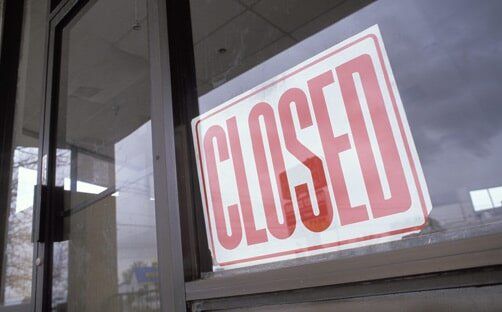 New Orleans — Vacant Department Store With Close Sign In Window in Hammond,LA New Orleans — Vacant Department Store With Close Sign In Window in Hammond,LA