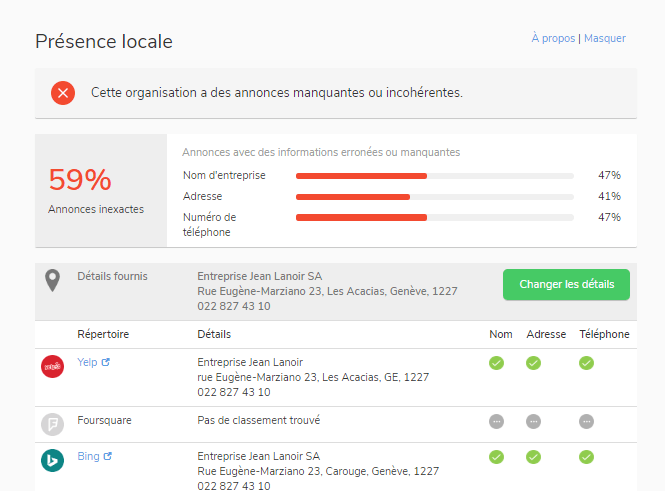exemple de listings