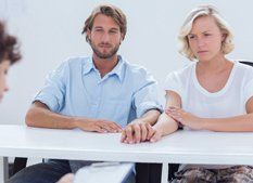 A couple attending a counselling session