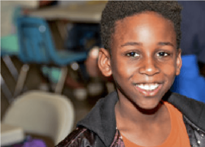 Young boy smiling