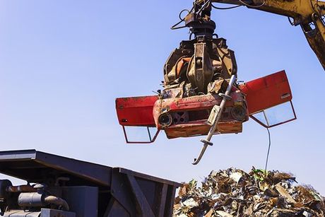 Crane Lift Old Car for Recycling — Scrap Metal in Washington, PA Crane Lift Old Car for Recycling — Scrap Metal in Washington, PA