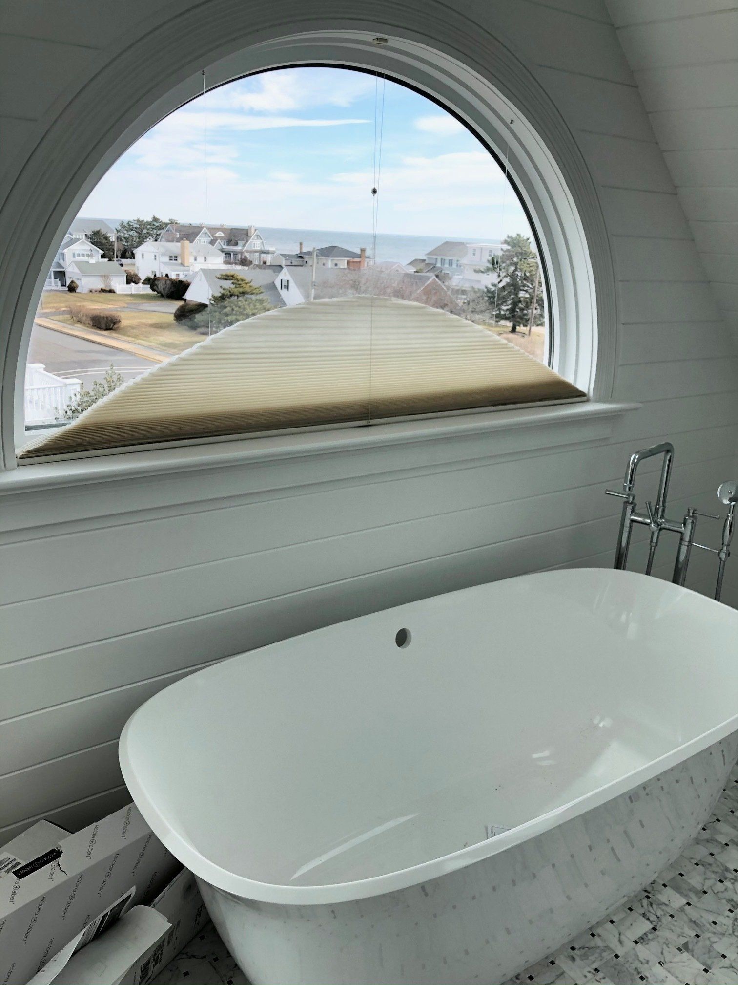 Large Window on Bathroom with Tub — Brick, NJ — Spaulding Fabricators