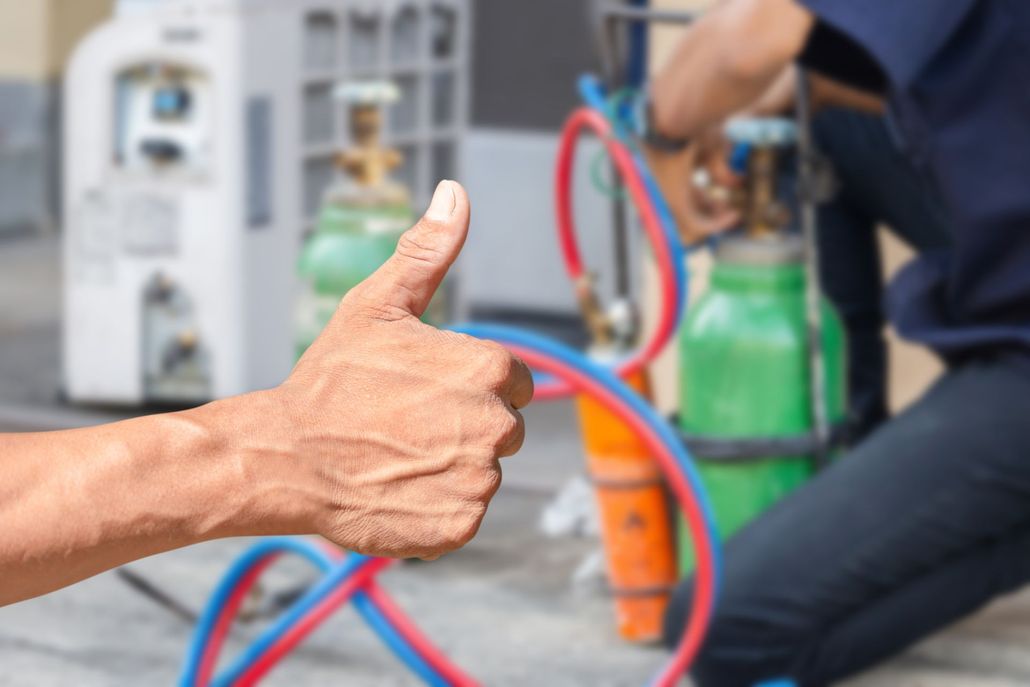 thumbs up by a HVAC expert