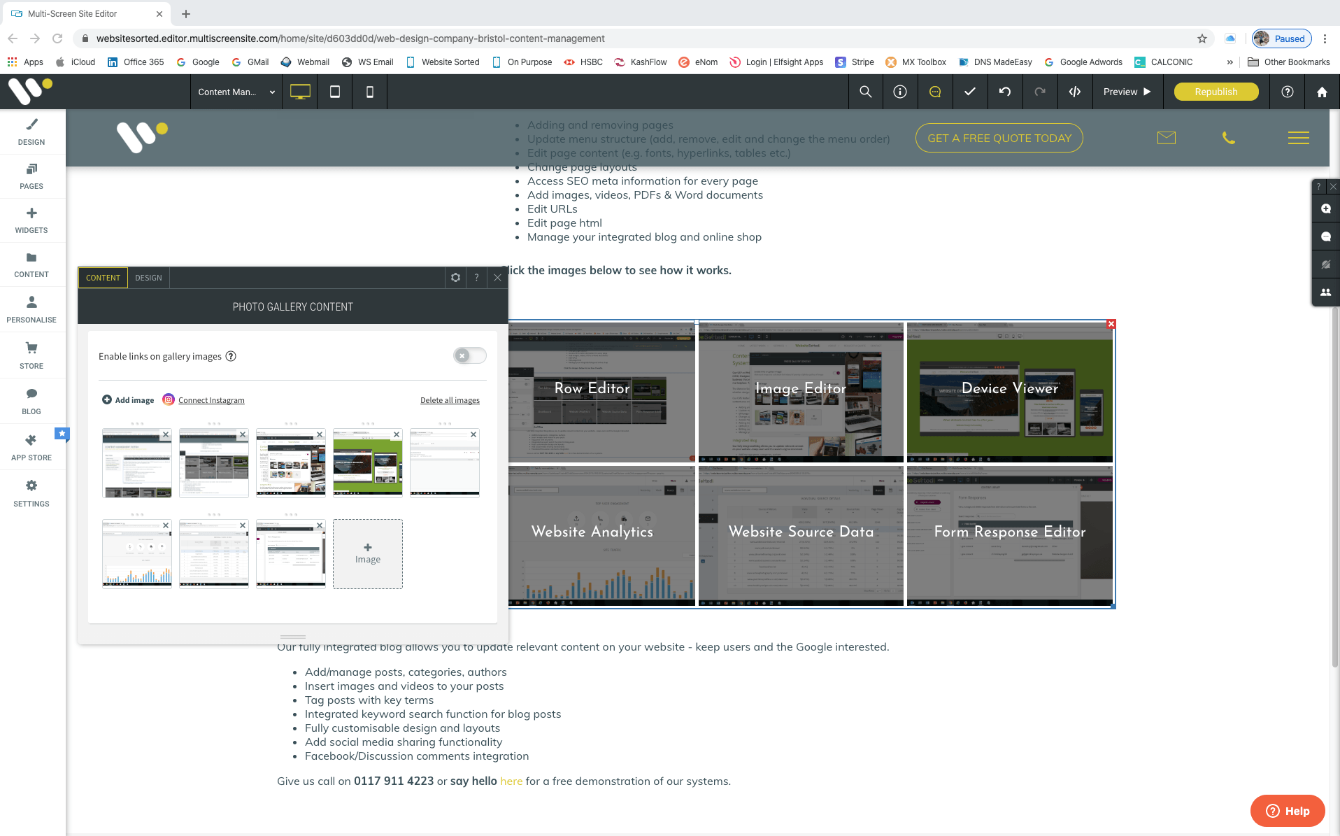 Website Content Management Image Editor