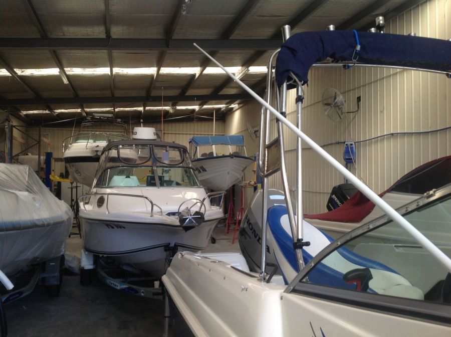 Beautiful yacht, professional boat repair