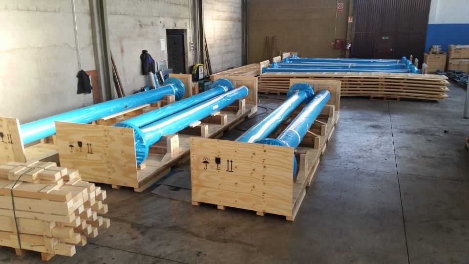 imballaggio in plastica per componente industriale
