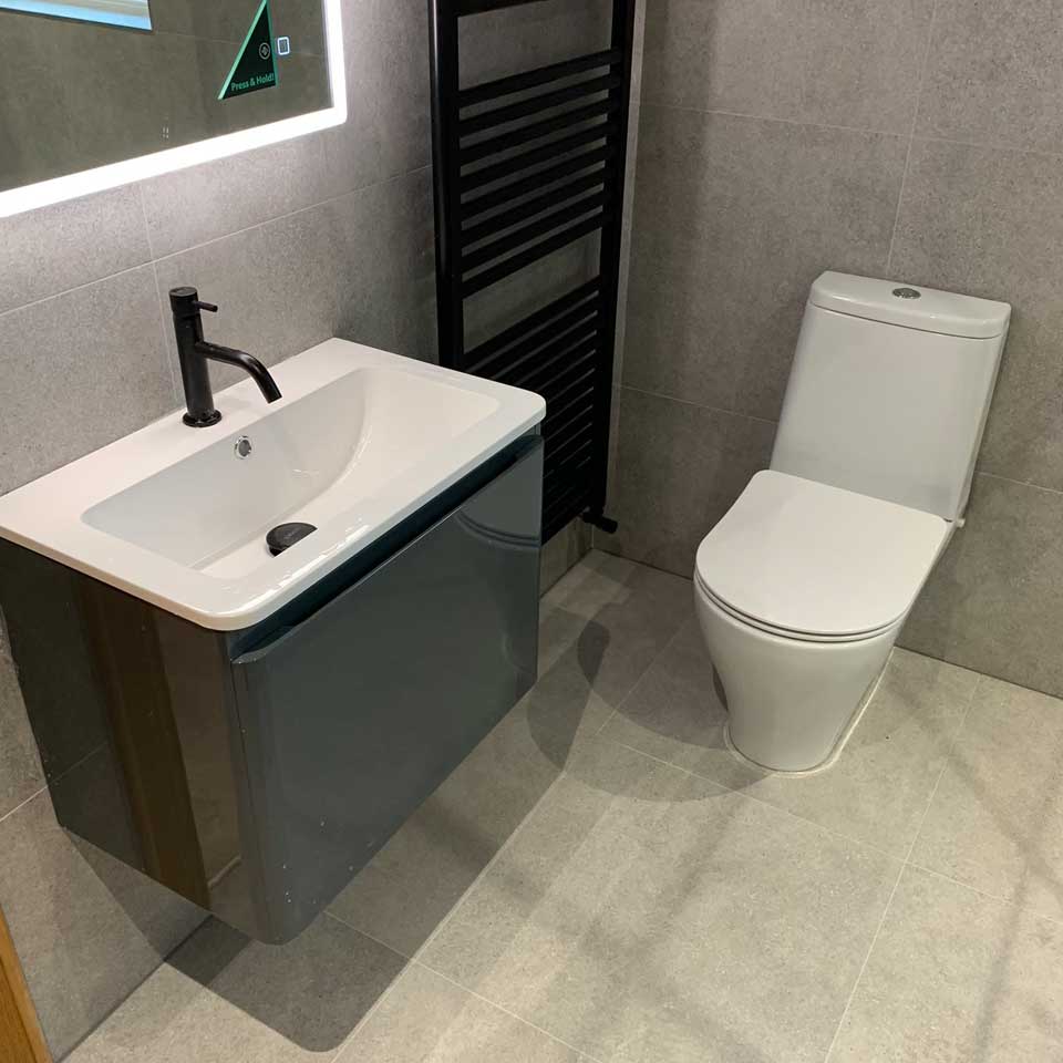 modern toilet and sink
