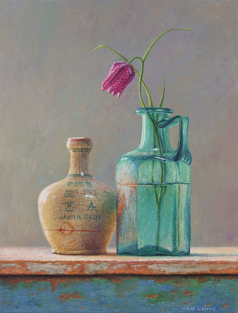 Gerrit van Lente stilleven olieverf kievitsbloem