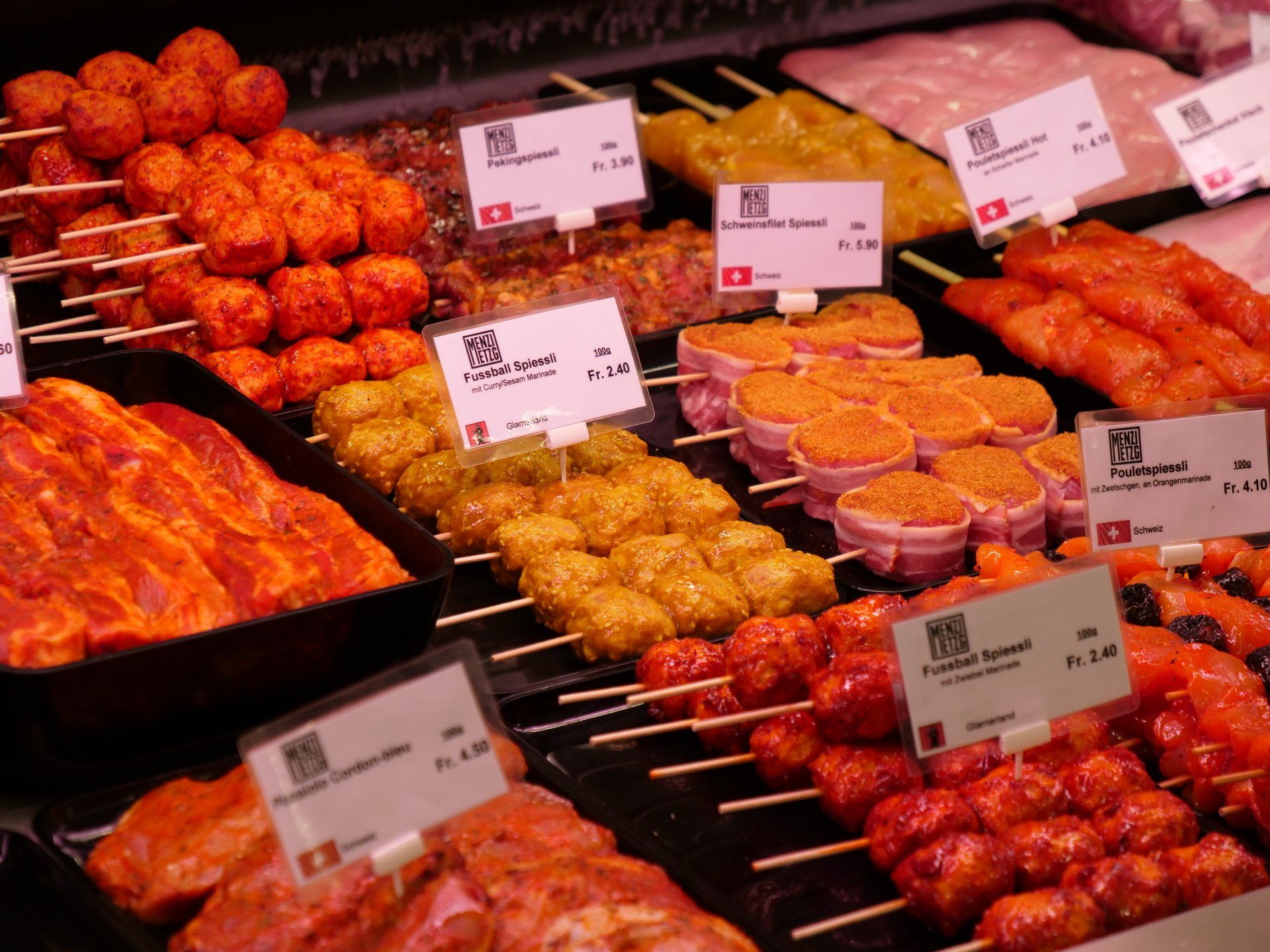 Auswahl Grillfleisch