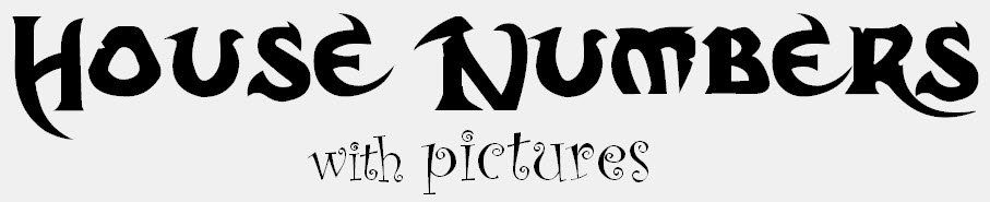 House numbers with pictures header