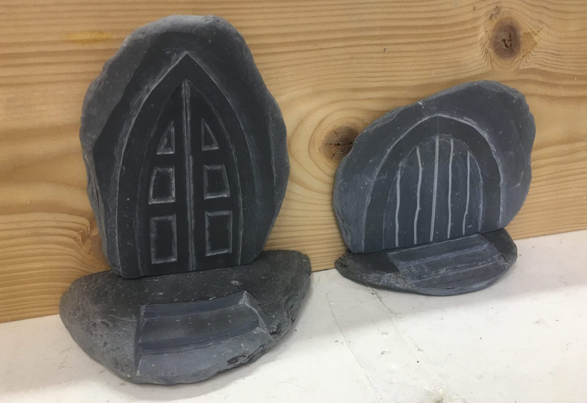 slate fairy door