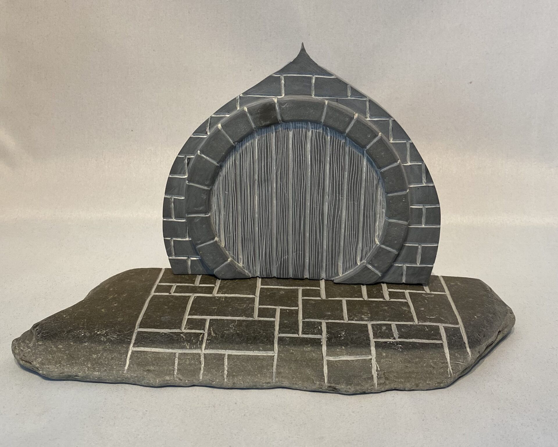 slate fairy door