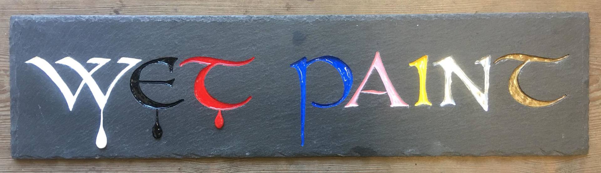 Wet Paint House Sign
House Signs by Slate of the Art
Hand Engraved House Signs
Made in Porthleven
Hand Made in Cornwall
Hand Made House Signs