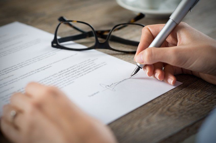 Signing a document