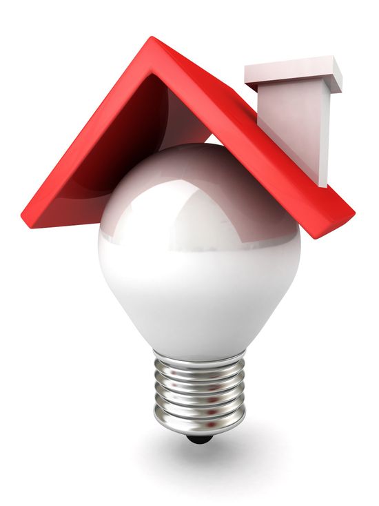 lampadina e casa