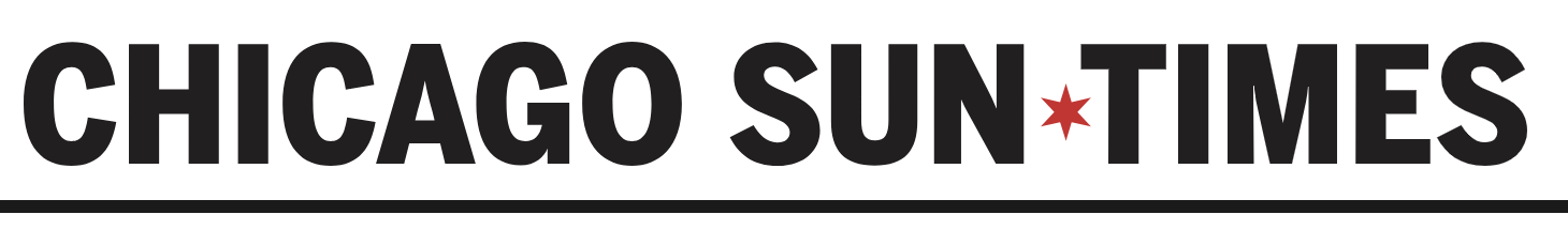 Chicago Sun-Times logo in black text with a red star between words on a white background