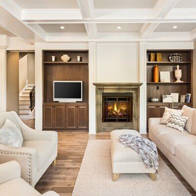 Living Room with Hardwood Floor - Flooring Installation in Berrien Springs, MI Living Room with Hardwood Floor - Flooring Installation in Berrien Springs, MI