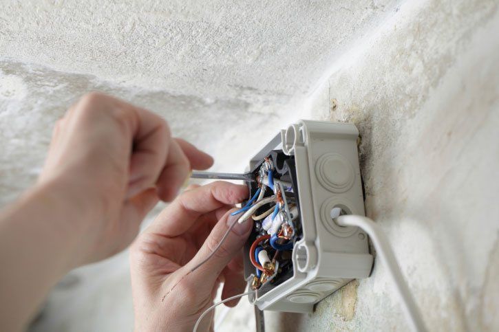 Electrician - Electrician Installing the plastic electrical box in Lexington, VA Electrician - Electrician Installing the plastic electrical box in Lexington, VA