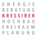 A logo for a company called energie beratung kressirer hochbau freiraum planning