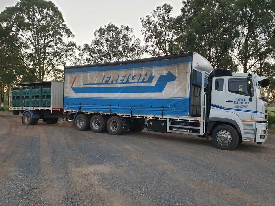 Semi-Truck Commercial Vehicle — Deliveries in Gin Gin, QLD Semi-Truck Commercial Vehicle — Deliveries in Gin Gin, QLD