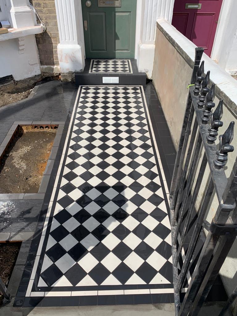 Tiled garden path