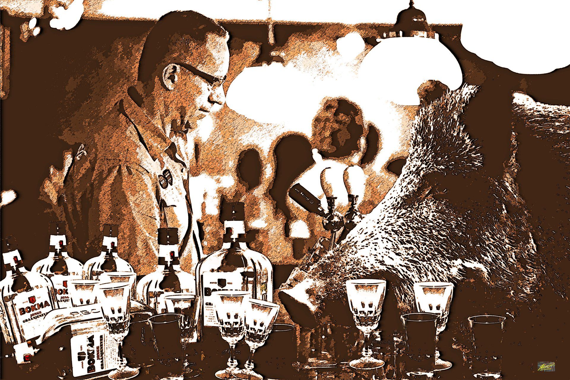 Jenever voor aan de wand