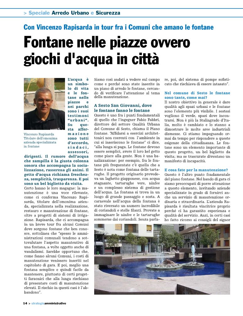 articolo sulle fontane